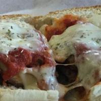 Chicken Parmesan Hot Sub · Breaded chicken, tomato sauce and cheese sub. 