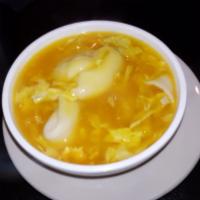 17. Wonton Egg Drop Soup · With crunchy noodle.