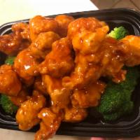 H2. General Tso's Chicken · Fresh deep fried chicken meat with thick sweet, sour and hot spicy sauce. With white rice. S...