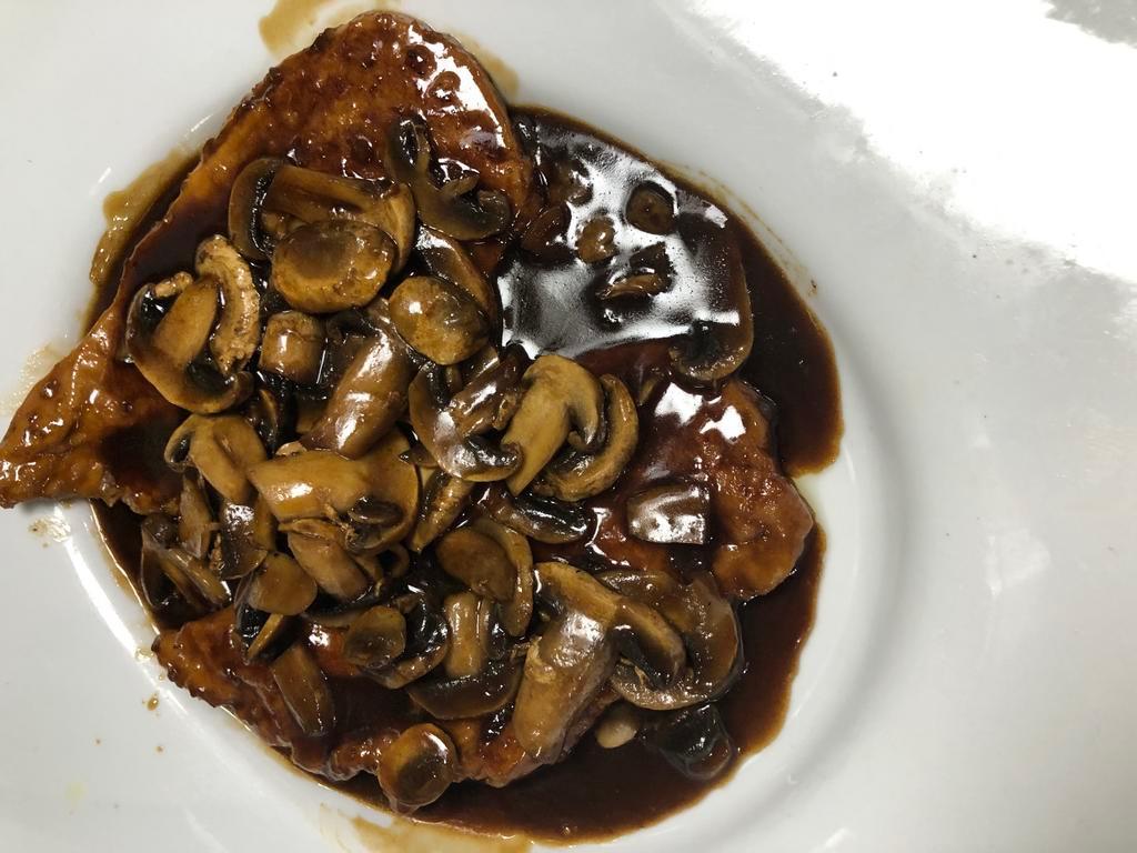 Veal Marsala · Tender breast of veal sauteed in imported Marsala wine and mushroom.