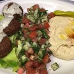 Large Falafel Gourmet Sandwich · Ground chickpeas, mixed with fresh parsley, fresh garlic, onions and topped with a hummus pa...