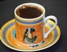 Turkish Coffee · Unfiltered coffee with cardamom spice.
