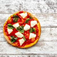Margherita Pizza · Italian tomato sauce, fully loaded with fresh mozzarella, fresh basil and a drizzle of olive...