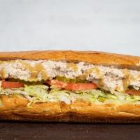 Tuna Melt Signature Sandwicheez · Hot or cold. Lettuce, tomatoes, pickles, cheddar cheese, honey mustard, salt and pepper.