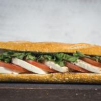 Caprese Sandwicheez · Hot or cold. Fresh mozzarella, tomatoes, basil, olive oil, balsamic vinegar, salt and pepper.