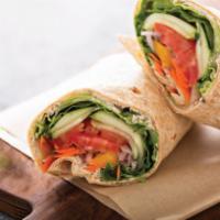 Vegetarian Wrap · Avocado, chipotle pesto, pepper jack cheese, roasted red peppers and the works: Lettuce, tom...