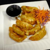 Chicken Pot Stickers · Chicken breast, mixed vegetables and ginger soy sauce.