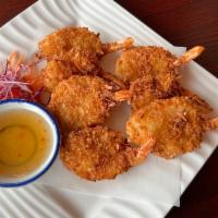 Coconut Prawns · Shrimp lightly battered and fried, served with plum sauce