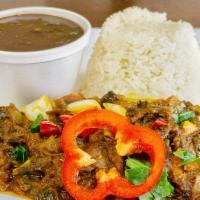 Vegetarian Legume · Vegetarian Legume with your choice of rice and 2 sides. 
