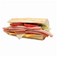 American Sub · Ham, salami, Bologna, American and Swiss cheese. Includes mayo, lettuce, tomato, and Italian...