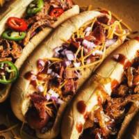 Jumbo Beef Hot Dog* · Quarter Pound Jumbo Beef Hot Dog
Have it your way 
Chili, Cheese, Relish and more