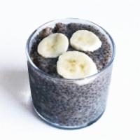 Gluten-Free and Vegan Banana Chia Pudding · Chia seeds soaked overnight in dairy-free milk and sweetened with raw cane sugar.