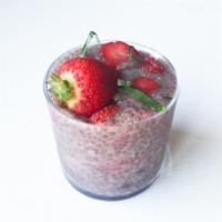Gluten-Free and Vegan Strawberry Lemon Basil Chia Pudding · Chia seeds soaked overnight in dairy-free milk and sweetened with raw cane sugar.