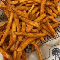 Sweet Potato Fries · Thin cut sweet potatoes deep fried