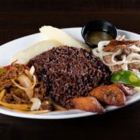 Un Poquito de Todo · A little bit of everything. A combination of roasted pork, shredded beef, served with more, ...