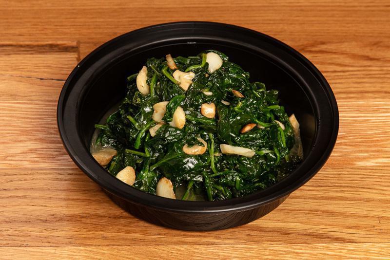 Side of Spinach · Sauteed in garlic and oil.