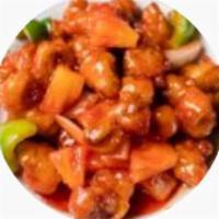 Sweet and Sour Pork · Pork that has been marinated in a sweet and sour sauce. 