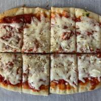 Cheese Flat Bread Pizza · House Pizza Sauce, cheese blend and spices on a 14x7 flat bread that makes 10-12 tavern styl...