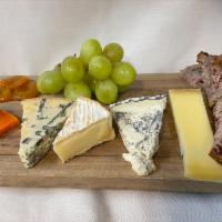 Cheese Board · Comte, Camembert, mimolette, humboldt fog, bayley hazen blue. Vegetarian.