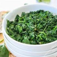 Sauteed Spinach · Spinach cooked in oil or fat overheated. 