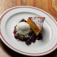 Pain Perdu · Bread pudding, blueberry, vanilla chantilly