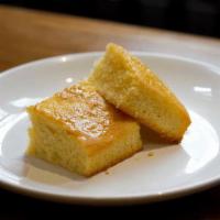 Cornbread · Served with honey butter.