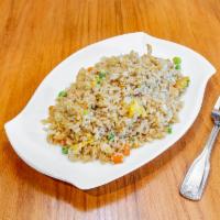 Chicken Fried Rice · Fried rice comes with peas, carrots, scallions.
