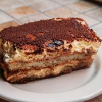 Italian Pie Tiramisu · Clouds of Light Mascarpone Cream on Pillows of Coffee, Rum-Soaked Lady Fingers and Finished ...