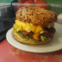 Breakfast Egg Sandwich · 2 steamed eggs on a Portland bagel works bagel. Have it on a croissant for an additional cha...