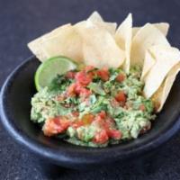 Guacamole · Fresh avocado, vegetables and spices. Vegetarian.  Served with corn tortilla chips.