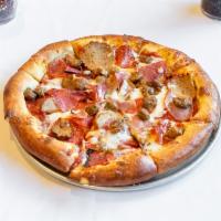 Meat Lovers Pizza · Pepperoni, sausage, meatball, Canadian bacon, salami.