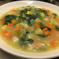 Minestrone · Homemade every day with fresh garden vegetables.