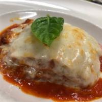 Lasagna al Forno · With our homemade meat sauce.