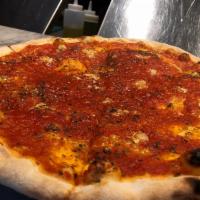 Marinara Pizza · Tomato, oregano and garlic (no mozzarella).