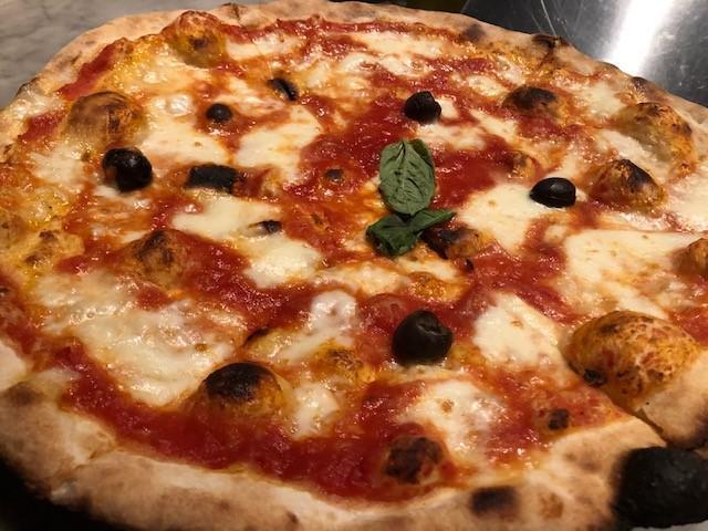 Margherita Pizza · Tomato, mozzarella and fresh basil and olives.