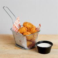 Hot Mac n' Cheese Poppers · Smoked Gouda and Bacon Mac n Cheese Poppers with Ranch