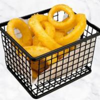 Onion Rings · Battered and fried to perfection.