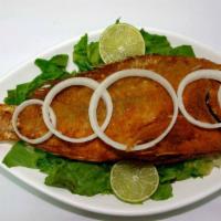 Whole Fried Snapper · Pargo entero Frito. Served with choice of 2 sides. 1.5-2.0 lb