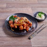 K11. Sesame Chicken · White meat and breaded.