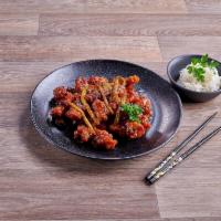 K12. General Tso's Chicken · White meat and breaded. Hot and spicy.