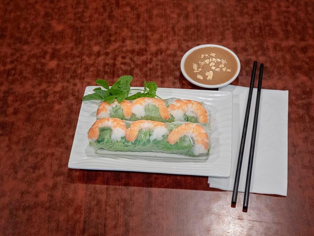 Goi Cuon(choice :shrimp, pork, children, tofu ) · 2 fresh spring rolls.