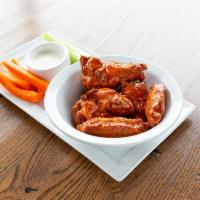 Schwings · Available plain, BBQ, Buffalo, sweet chili, Thai peanut or smokin hot, and served with ranch...