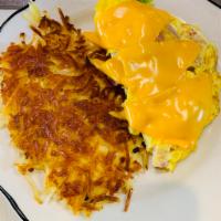 Ham and Cheese Omelette Plate · Diced ham and American cheese.