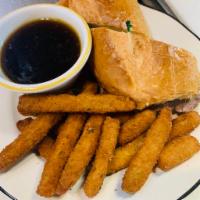 French Dip Sandwich · Classic French dip served on French bread with side of au jus.