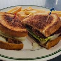 BLT Sandwich · Bacon, lettuce, tomato, mayo on white bread.