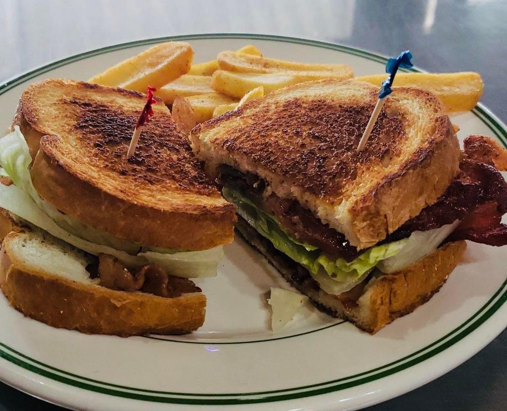 BLT Sandwich · Bacon, lettuce, tomato, mayo on white bread.