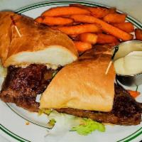 NY Steak Sandwich · Lettuce and mayo spread.