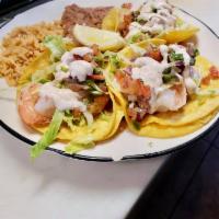Shrimp Taco Plate · 2 tacos