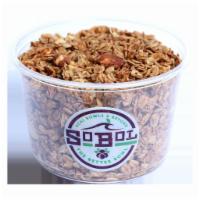 Granola · It's our homemade granola which contains cashews and almonds nuts.