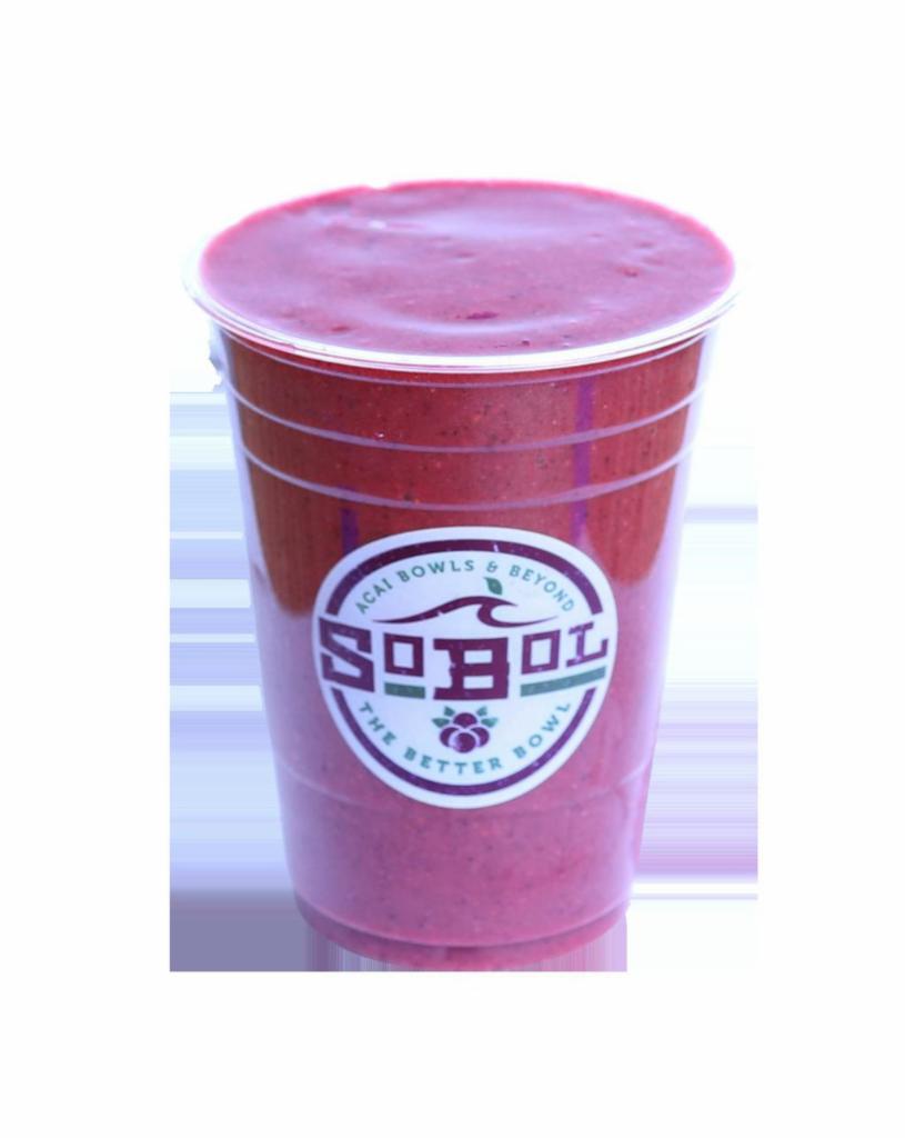 Very Berry Smoothie · Strawberry, blueberry, raspberry, banana and apple juice.